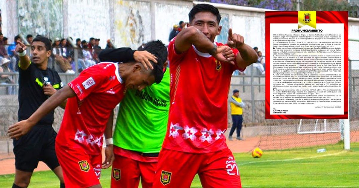 Diablos Rojos pidió que se use el VAR en los cuartos de final de la Copa Perú