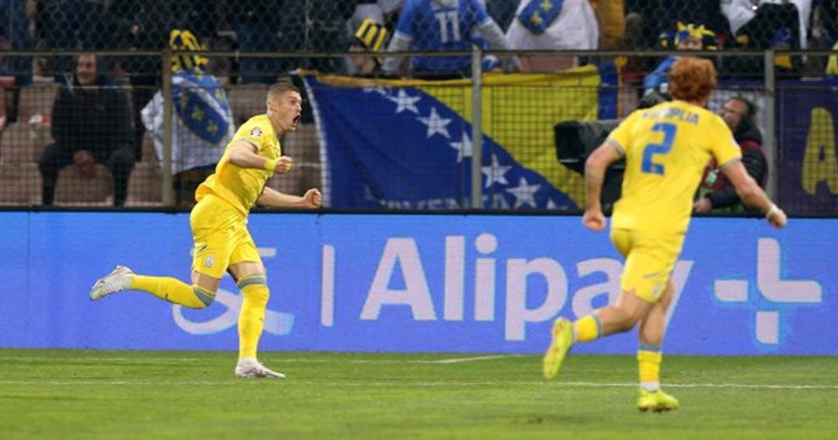 Ucrania le dio vuelta a Bosnia y avanzó en los playoffs de la Eurocopa