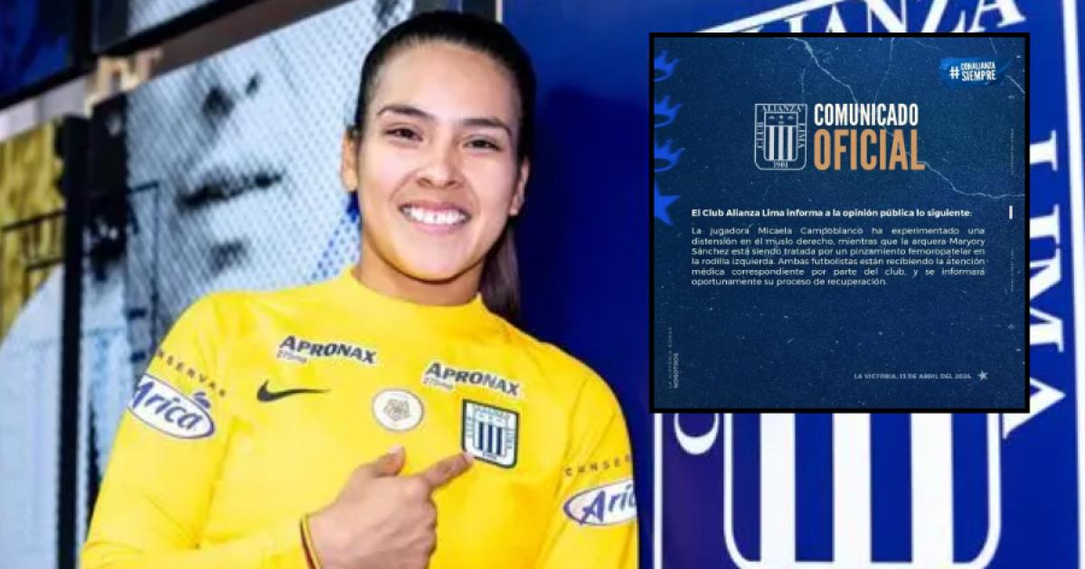 Alianza Lima confirmó lesiones de Maryory Sánchez y Micaela Campoblanco