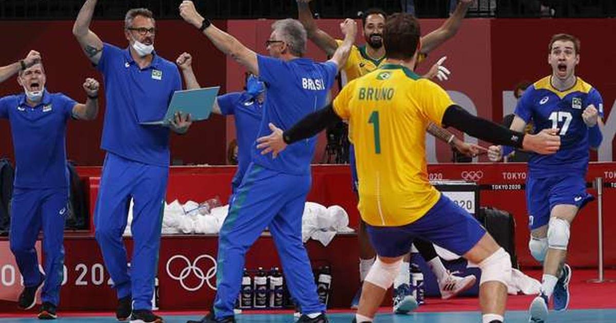 ¡Épico! Brasil venció 3-2 a Francia por voleibol masculino en Tokio 2020