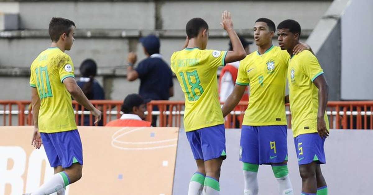 Brasil venció 3-1 a Colombia en Sudamericano Sub-17