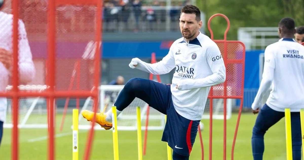 Tras algunos días en Barcelona, Messi volvió a trabajar con el PSG