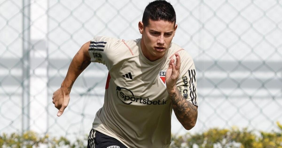 Malas noticias para São Paulo: James Rodríguez no jugará los octavos de la Sudamericana 
