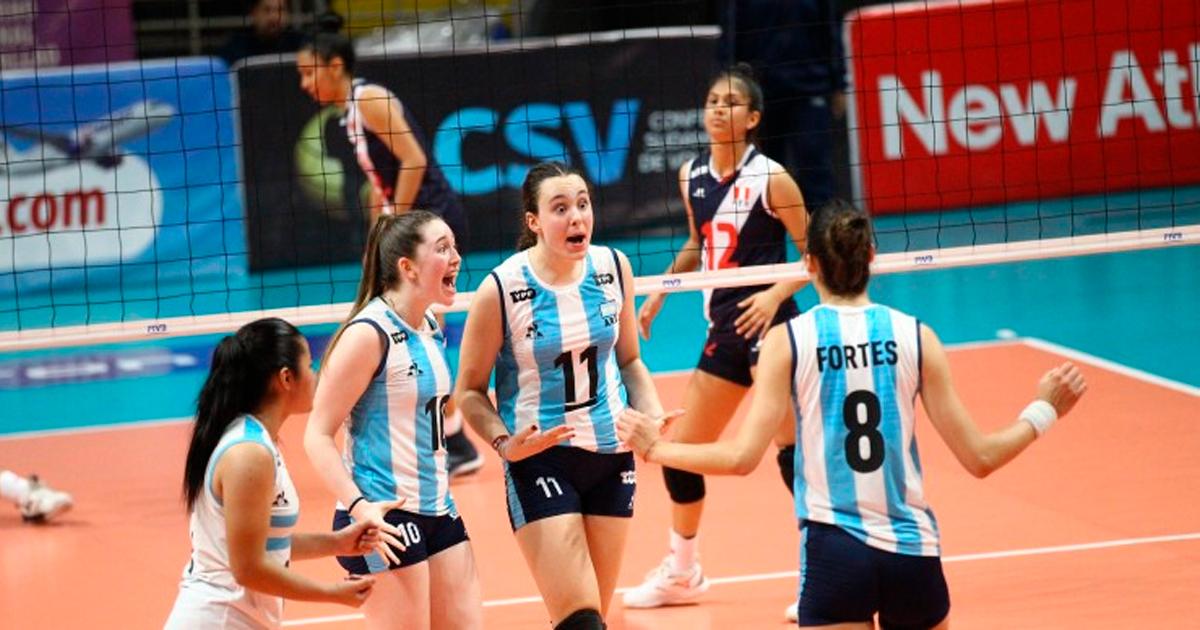 Perú cayó 3-2 ante Argentina en el Sudamericano de voleibol U17