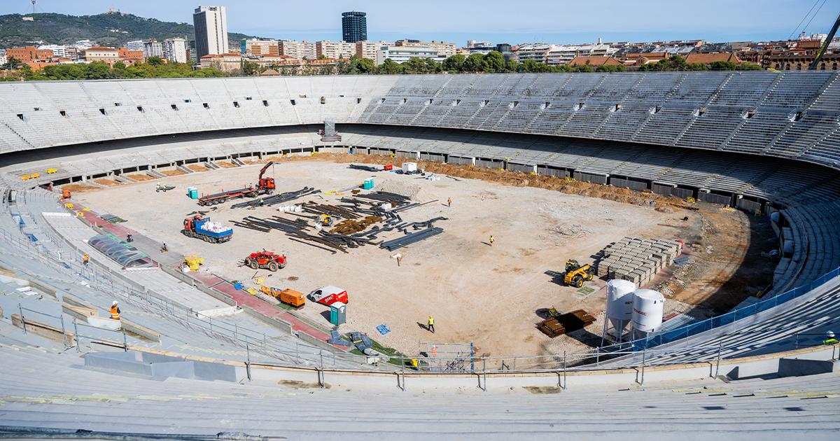 Va tomando forma: Así luce el Camp Nou en medio de su remodelación