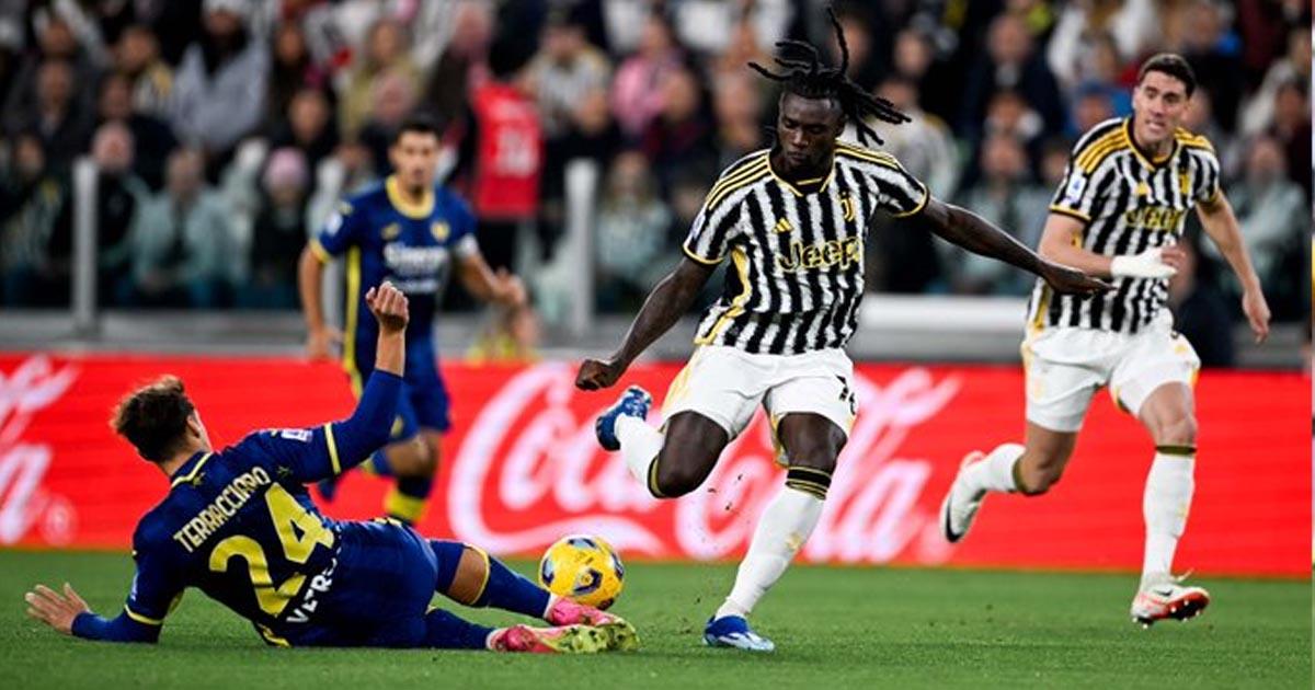 Juventus venció al Verona en el último suspiro 