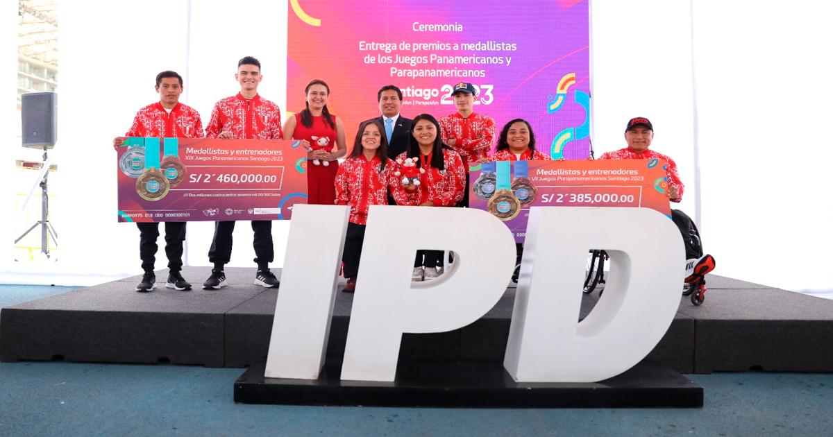 ¡Premio al esfuerzo! IPD entregó casi 5 millones de soles a medallistas en Santiago 2023