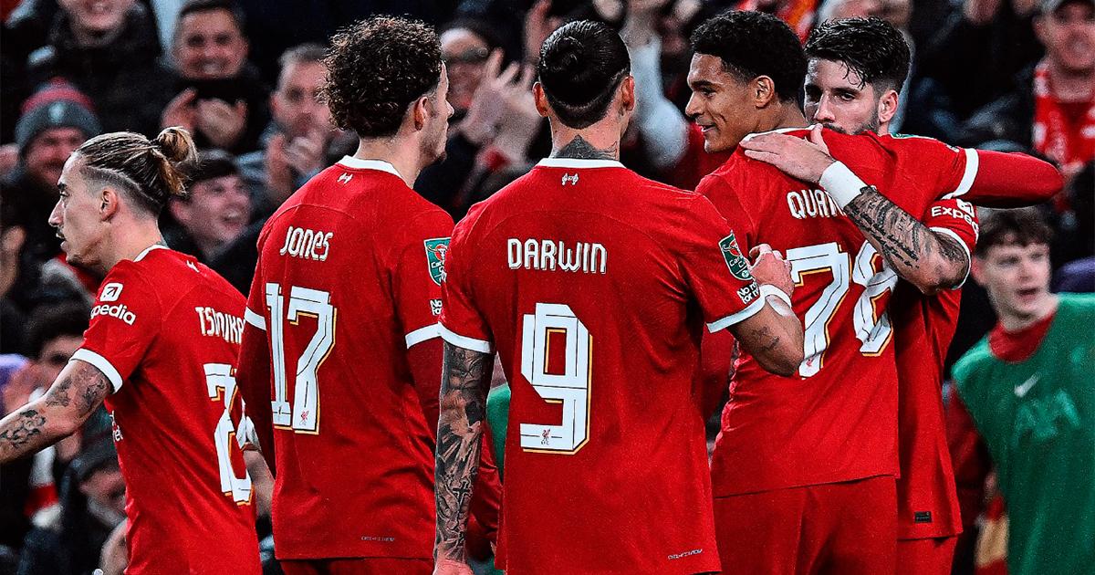Liverpool avanzó sin problemas a semifinales de la Carabao Cup