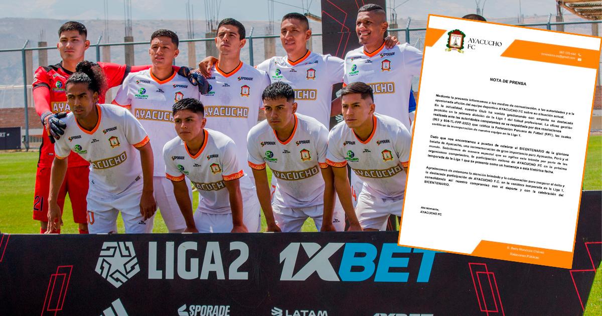¡No se rinde! Ayacucho FC solicita agilizar trámites para volver este año a Liga1