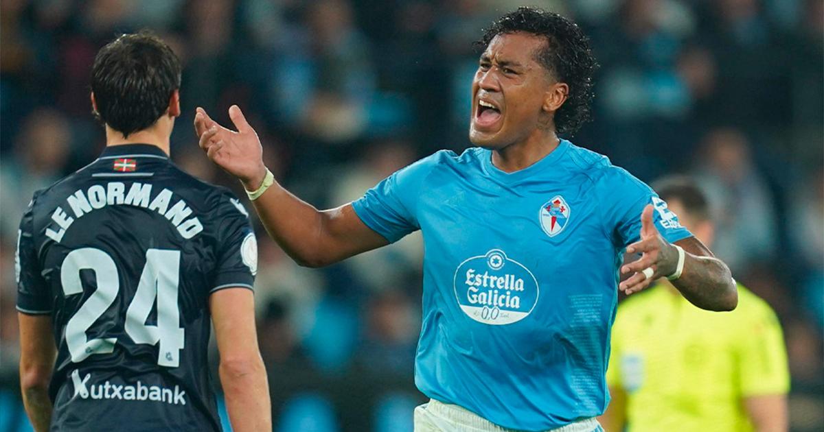 Tapia salió sentido en la eliminación del Celta de Vigo en Copa del Rey