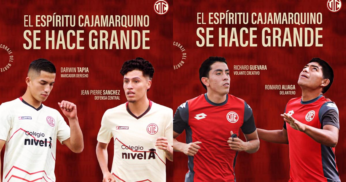 UTC promovió a cuatro futbolistas cajamarquinos
