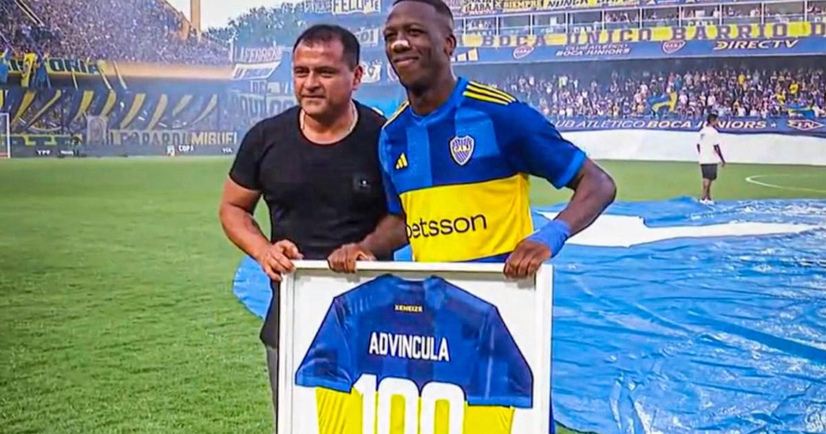 Advíncula recibió homenaje por llegar a los 100 partidos con Boca Juniors