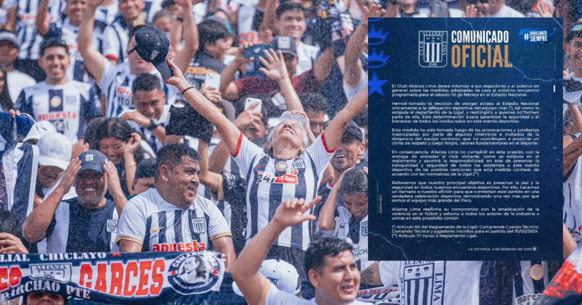 LO ÚLTIMO: Alianza Lima informó que solo ingresará la delegación deportiva de la 'U' al Estadio Nacional