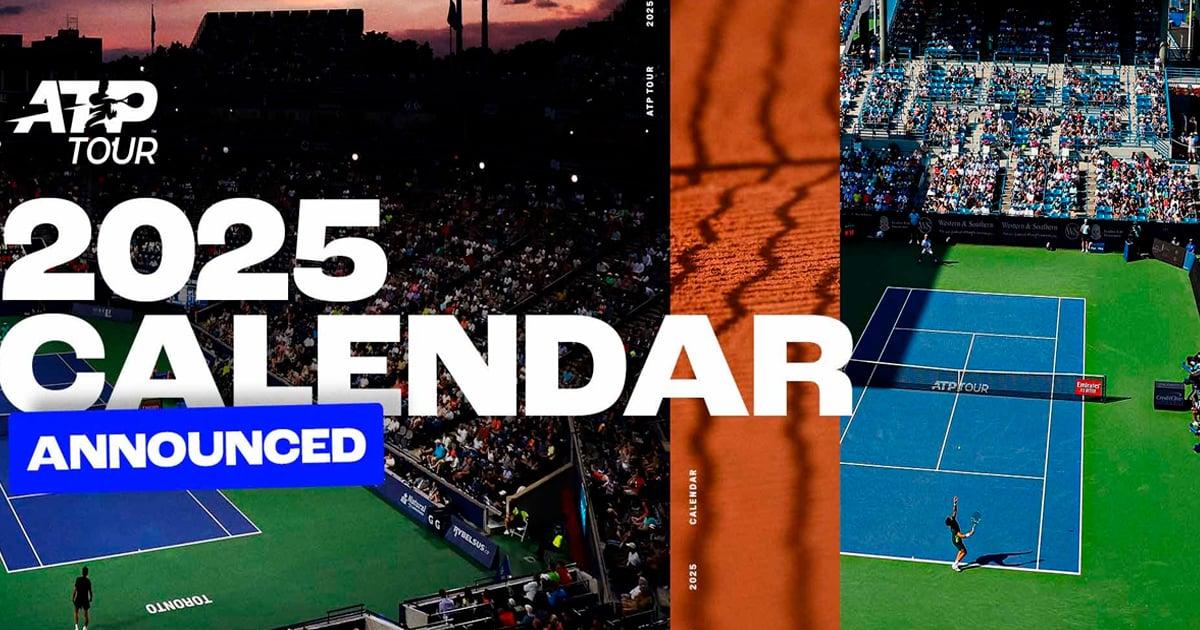 ATP anunció su calendario para la temporada 2025