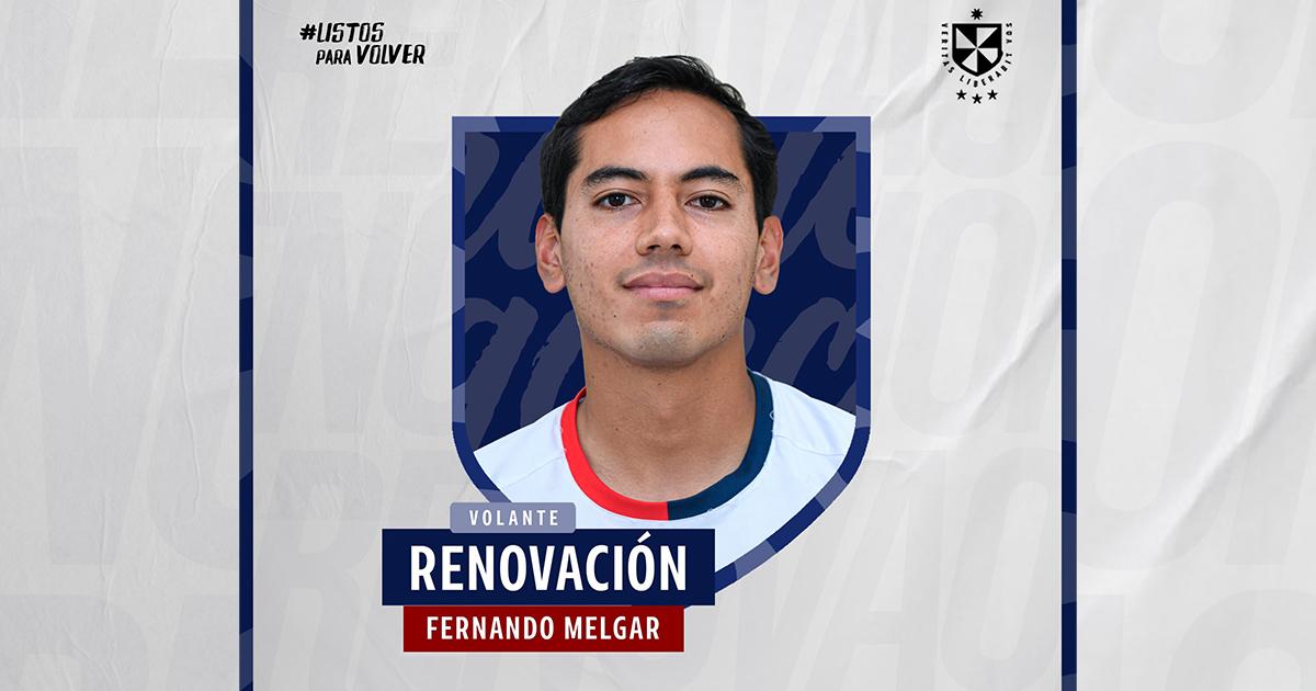 San Martín anunció la renovación de Fernando Melgar para la Liga 2