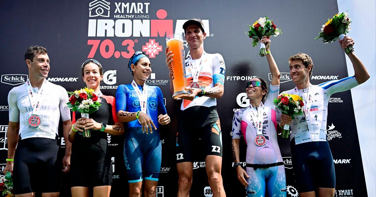 Brasileño Colucci y mexicana Pérez ganaron Xmart Healthy Living Ironman 70.3 Lima 2024