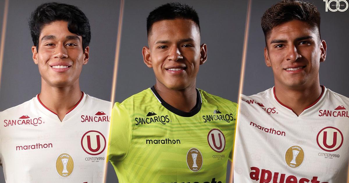Elías, Rodríguez y Flores firmaron primer contrato profesional con Universitario
