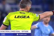  (VIDEO) Insólito: VAR convalidó gol de Lazio, se vuelve a revisar y se anuló el tanto