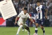 Universitario y su comunicado tras decisión de Alianza Lima para el Clásico de esta noche